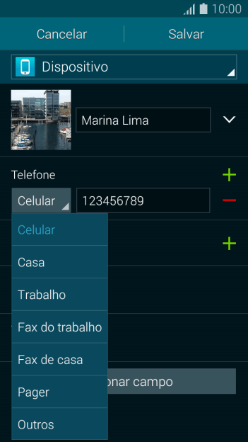 Pressione o tipo de número desejado. Pressione o tipo de número desejado.