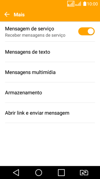Pressione Mensagens de texto. Pressione Mensagens de texto.