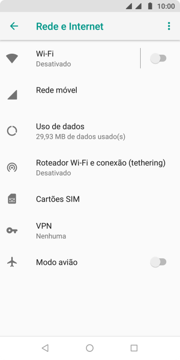 Pressione Cartões SIM. Pressione Cartões SIM.