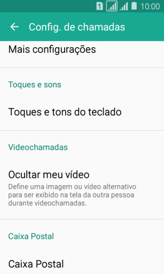 Pressione Mais Configurações. Pressione Mais Configurações.