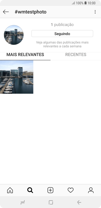 Pressione o ícone de novo post. Pressione o ícone de novo post.