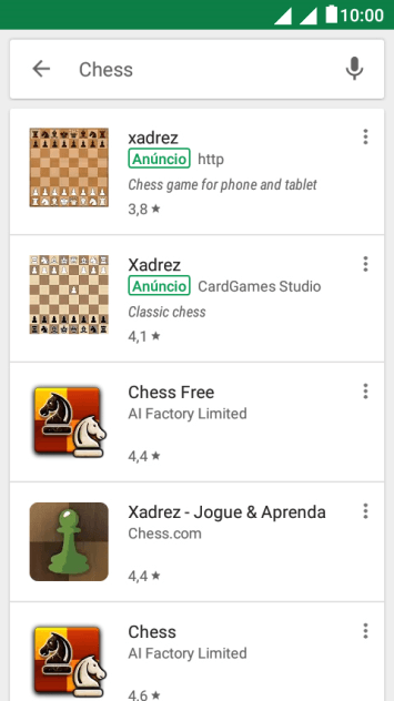 Pressione o app desejado. Pressione o app desejado.