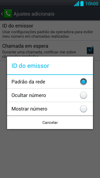 Pressione Mostrar número para ativar a identificação do seu número. Pressione Mostrar número para ativar a identificação do seu número.