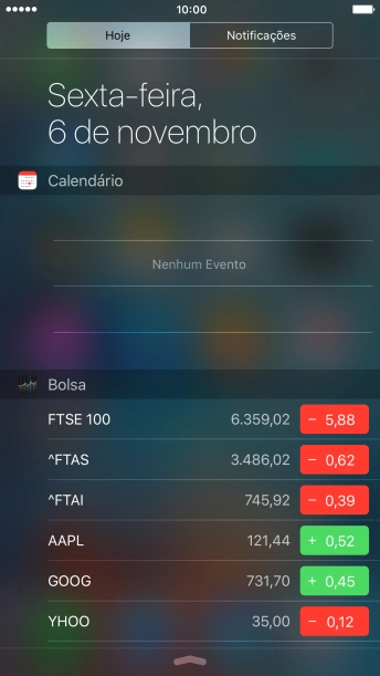 Pressione Notificações. Pressione Notificações.