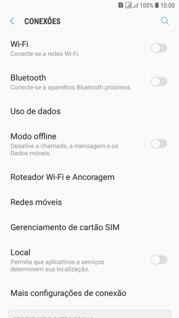 Pressione Redes móveis. Pressione Redes móveis.