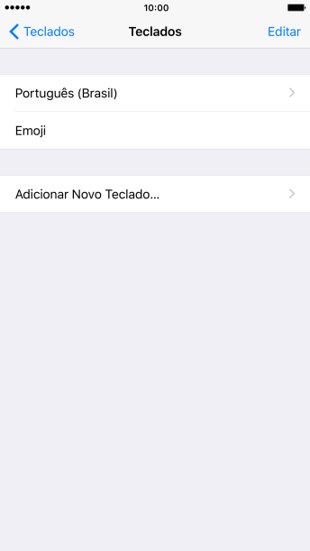 Pressione Adicionar Novo Teclado.... Pressione Adicionar Novo Teclado....