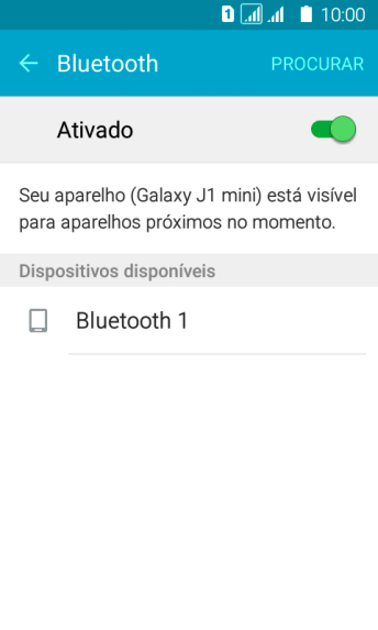 Pressione o dispositivo Bluetooth desejado, e siga as instruções da tela para conectar o dispositivo ao seu celular. Pressione o dispositivo Bluetooth desejado, e siga as instruções da tela para conectar o dispositivo ao seu celular.