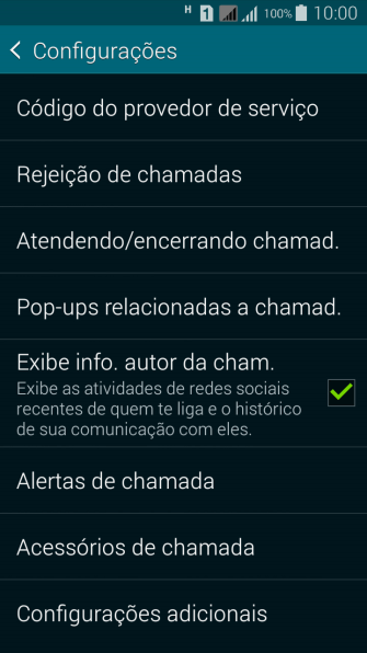 Pressione Configurações adicionais. Pressione Configurações adicionais.