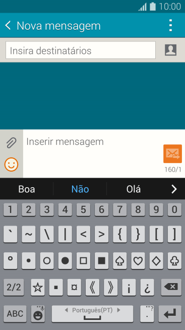 Pressione ABC para retornar à digitação. Pressione ABC para retornar à digitação.