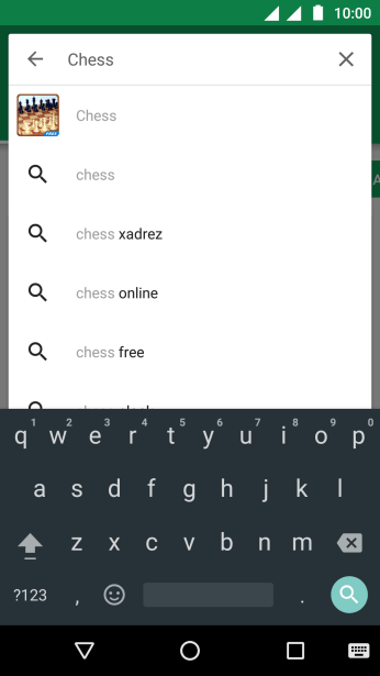 Insira o nome ou assunto do app desejado, e pressione o ícone de busca. Insira o nome ou assunto do app desejado, e pressione o ícone de busca.