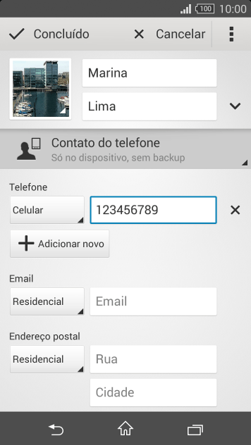 Pressione a lista suspensa ao lado do número de telefone. Pressione a lista suspensa ao lado do número de telefone.