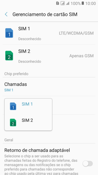Pressione o chip desejado. Pressione o chip desejado.