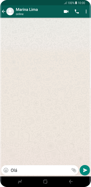 Pressione o ícone de enviar. Pressione o ícone de enviar.