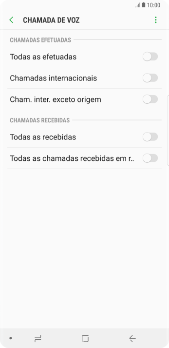 Pressione o indicador ao lado do tipo de bloqueio. Pressione o indicador ao lado do tipo de bloqueio.