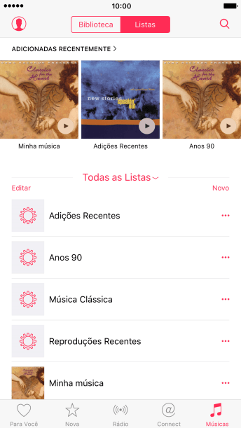 Pressione o ícone de busca, e insira a palavra de busca desejada (música, álbum ou artista). Pressione o ícone de busca, e insira a palavra de busca desejada (música, álbum ou artista).