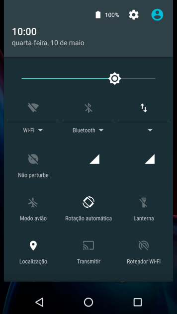 Pressione o ícone de configurações. Pressione o ícone de configurações.