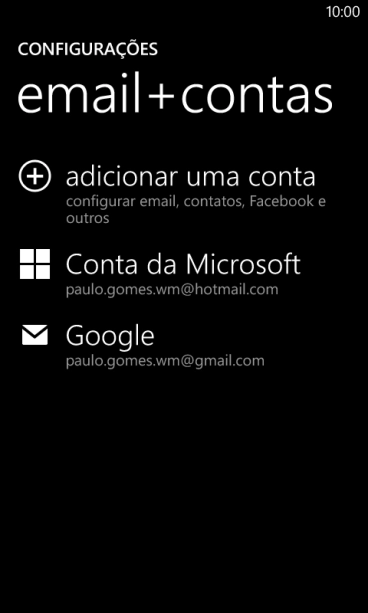 Se a tela mostrar essa imagem, sua conta foi reconhecida e configurada automaticamente. Siga as instruções da tela para inserir mais informações e finalizar a configuração. Se a tela mostrar essa imagem, sua conta foi reconhecida e configurada automaticamente. Siga as instruções da tela para inserir mais informações e finalizar a configuração.
