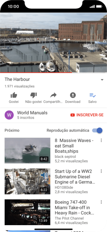 Deslize para cima a partir da parte de baixo da tela para finalizar e voltar para a tela inicial. Deslize para cima a partir da parte de baixo da tela para finalizar e voltar para a tela inicial.