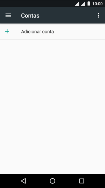 Pressione Adicionar conta. Pressione Adicionar conta.