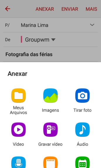 Pressione Meus Arquivos, e navegue até a pasta desejada. Pressione Meus Arquivos, e navegue até a pasta desejada.
