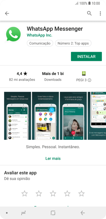 Pressione INSTALAR, e siga as indicações da tela para instalar o app. Pressione INSTALAR, e siga as indicações da tela para instalar o app.