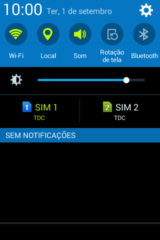 Pressione o ícone de configurações. Pressione o ícone de configurações.