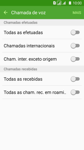 Pressione o tipo de bloqueio desejado. Pressione o tipo de bloqueio desejado.