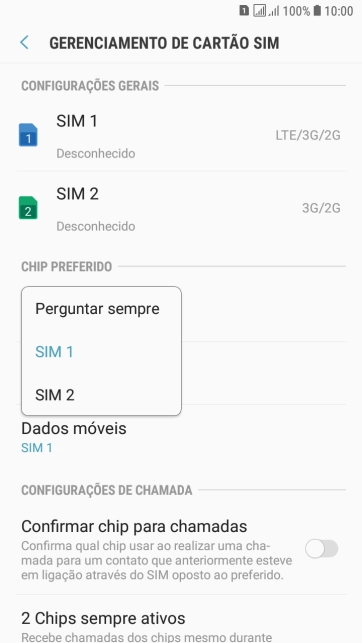 Pressione o chip desejado. Pressione o chip desejado.