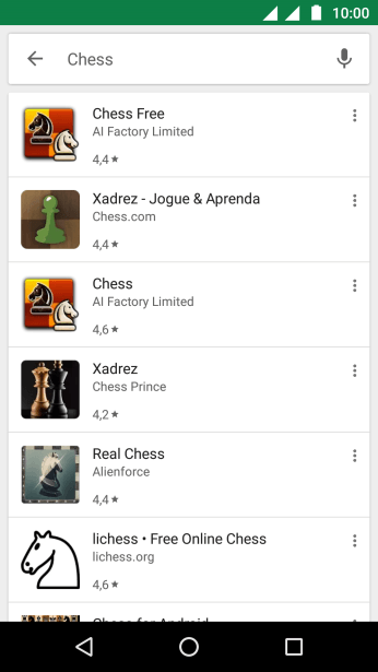 Pressione o app desejado. Pressione o app desejado.