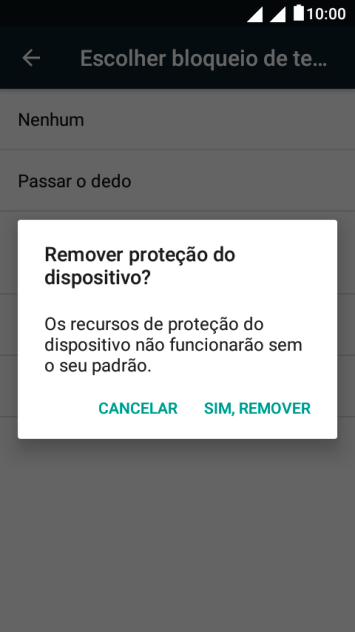 Pressione SIM, REMOVER. Pressione SIM, REMOVER.