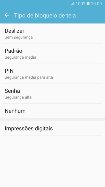 Pressione Impressões digitais. Pressione Impressões digitais.