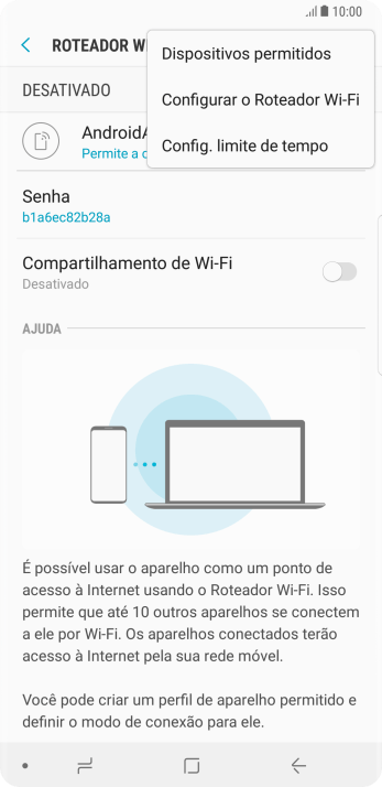 Pressione Configurar o Roteador Wi-Fi. Pressione Configurar o Roteador Wi-Fi.