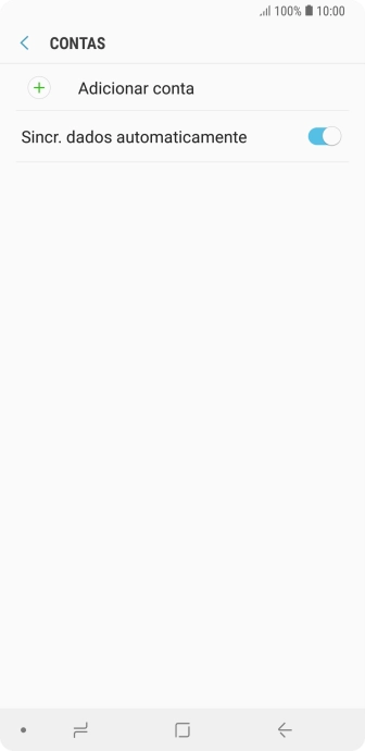 Pressione Adicionar conta. Pressione Adicionar conta.
