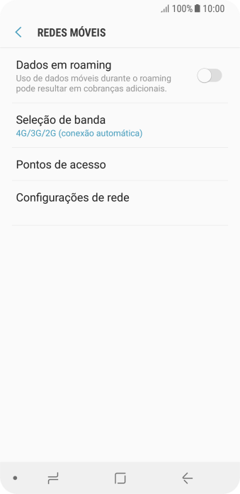 Pressione Seleção de banda. Pressione Seleção de banda.