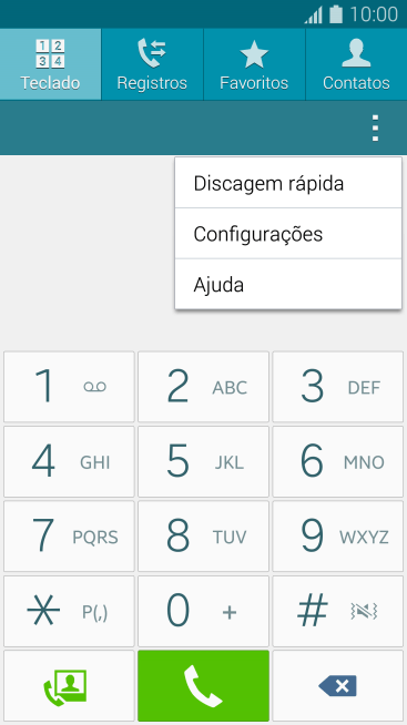 Pressione Configurações. Pressione Configurações.