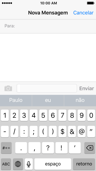 Pressione os números ou caracteres desejados. Pressione os números ou caracteres desejados.