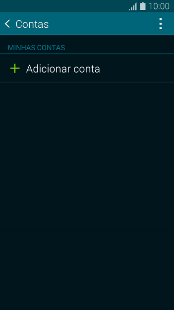 Pressione Adicionar conta. Pressione Adicionar conta.