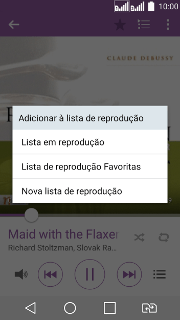 Pressione Nova lista de reprodução. Pressione Nova lista de reprodução.