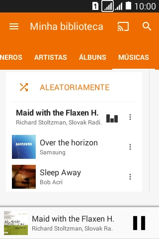 Pressione o título da música. Pressione o título da música.