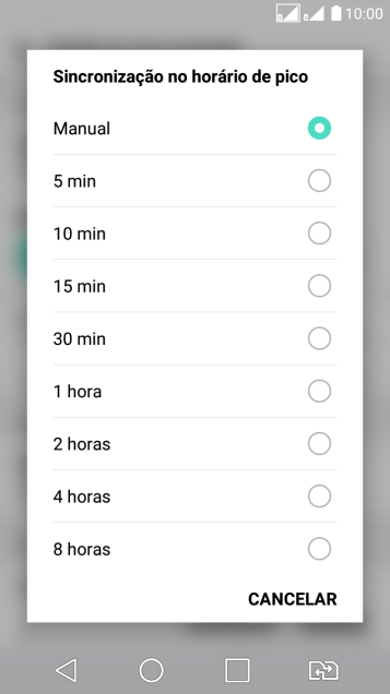 Pressione a configuração desejada. Pressione a configuração desejada.