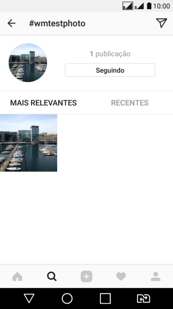 Pressione o ícone de novo post. Pressione o ícone de novo post.