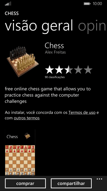 Se você quiser instalar um app pago, deve pressionar comprar, e seguir as instruções da tela para instalá-lo. Se você quiser instalar um app pago, deve pressionar comprar, e seguir as instruções da tela para instalá-lo.