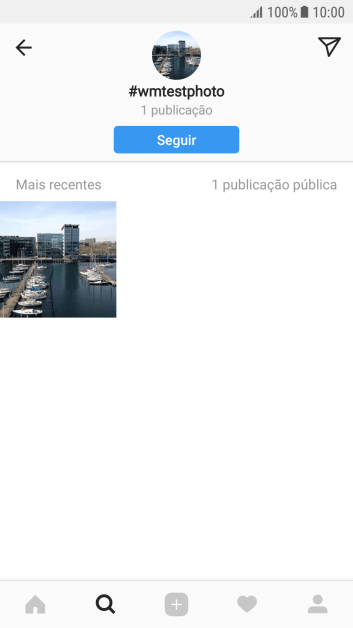 Pressione o post desejado. Pressione o post desejado.