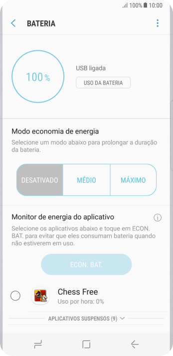Pressione a configuração desejada. Pressione a configuração desejada.