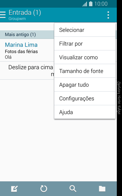 Pressione Configurações. Pressione Configurações.