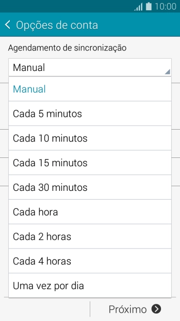 Pressione a configuração desejada. Pressione a configuração desejada.