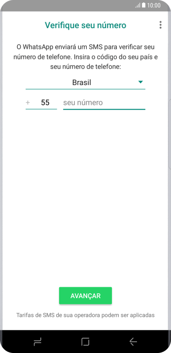 Pressione a lista suspensa. Pressione a lista suspensa.