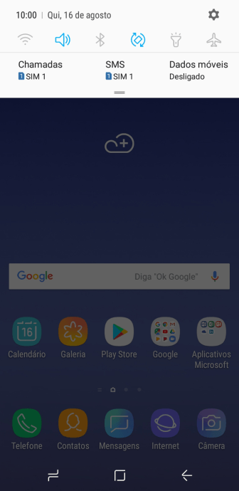 Pressione o ícone de configurações. Pressione o ícone de configurações.