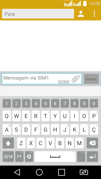 Abra uma nota, mensagem ou e-mail, para que o teclado fique visível na tela, e o celular pronto para a digitação. Abra uma nota, mensagem ou e-mail, para que o teclado fique visível na tela, e o celular pronto para a digitação.