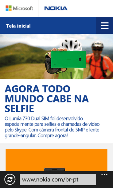 Pressione a barra de endereço. Pressione a barra de endereço.